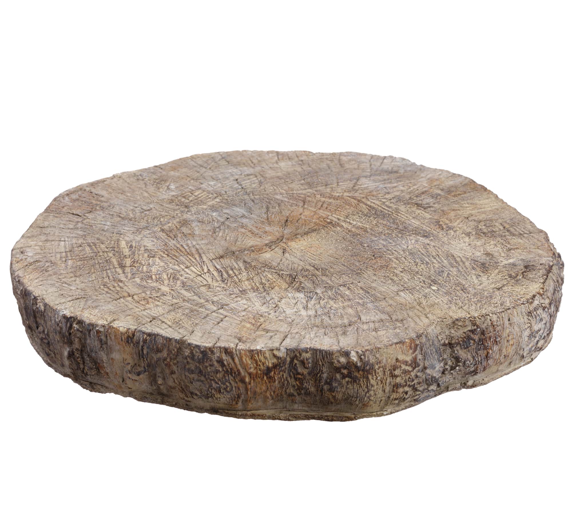 17" Low Wood Log Cement Pedestal
